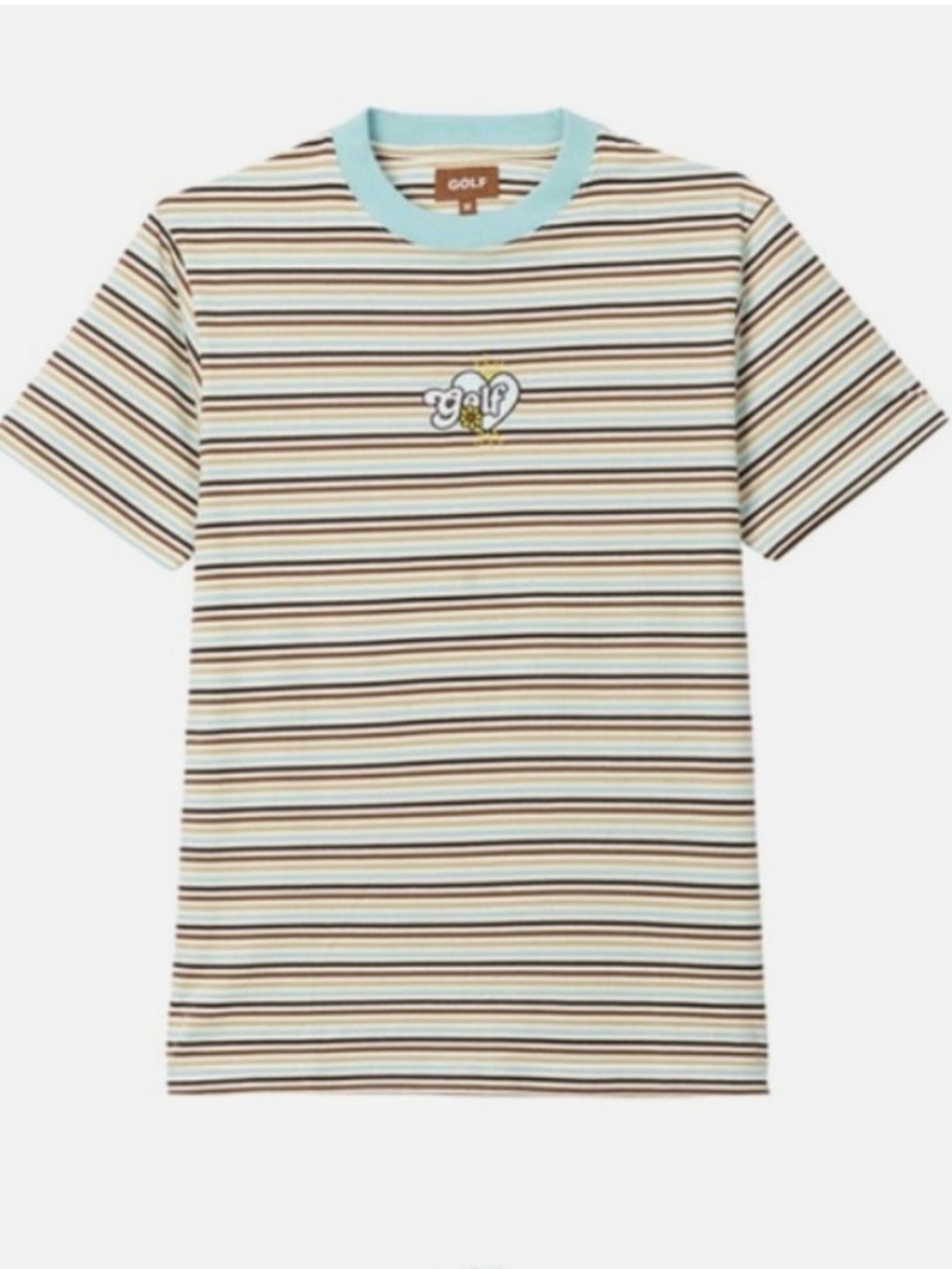 Golf Wang by Tyler The Creator Romeo Striped Short Sleeve T Shirt in Blue Size M